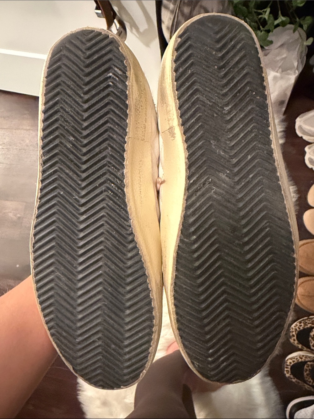 Golden Goose White Quilted Sneakers with Pink Laces - Picture 4 of 4